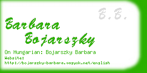 barbara bojarszky business card